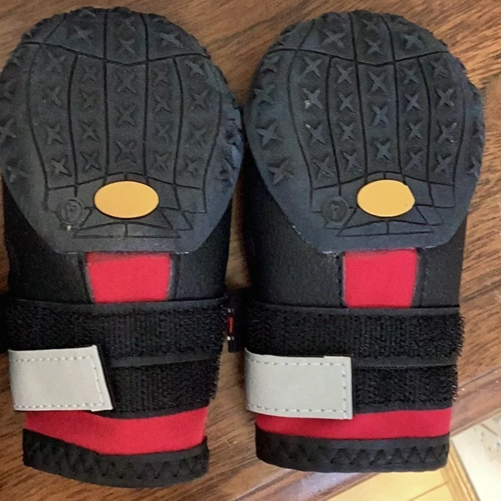 Red and Black Dog Boots